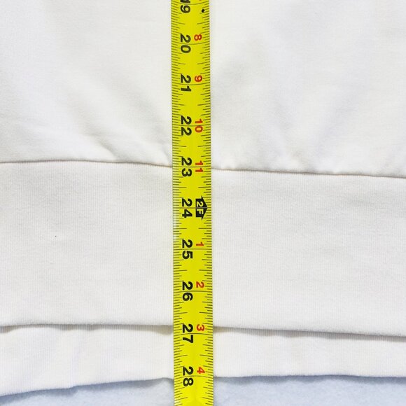 Athleta Women's Retroterry V-Neck Breathable Cream Vest Sweatshirt Sz Medium NWT - Picture 9 of 11